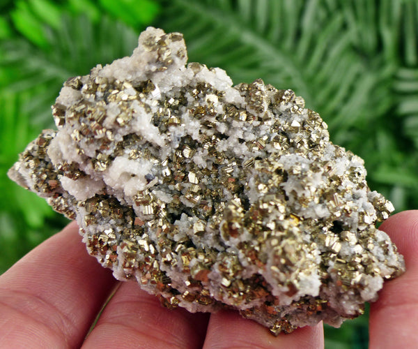 Amazing Pyrite with Calcite, Raw Crystal, Natural Mineral, Healing Crystal, Spirituality Crystal, Mineral Specimen B2362