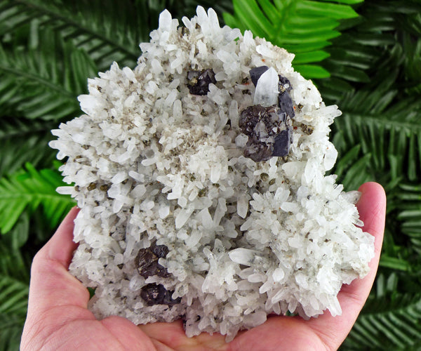 Rare Milky Quartz with Pyrite, Galena, and Gem Sphalerite, Raw Crystal, Natural Mineral, Healing Crystal, Mineral Specimen B2387