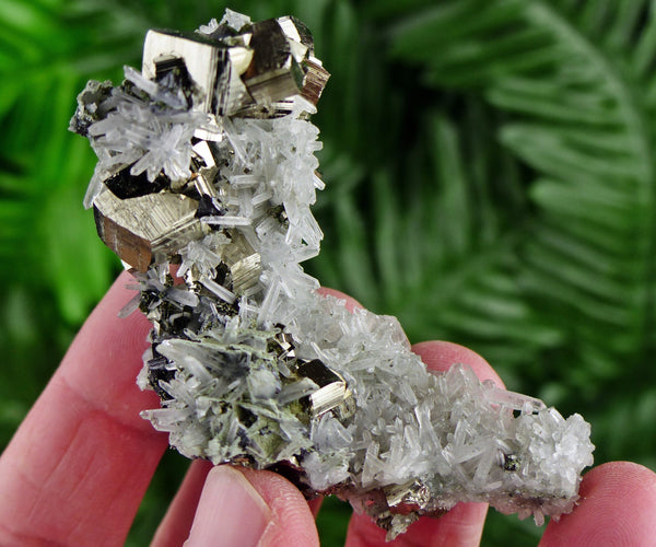 Amazing Quartz with Shiny Pyrite and Chlorite, Raw Crystal, Natural Mineral, Healing Crystal, Spirituality Crystal, Mineral Specimen B2183