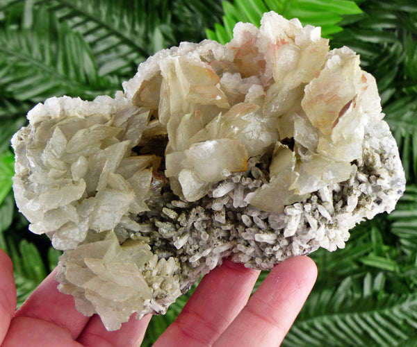 Amazing Calcite with Chlorite and Milky Quartz, Raw Crystal, Natural Mineral, Healing Crystal, Spirituality Crystal, Mineral Specimen B2351