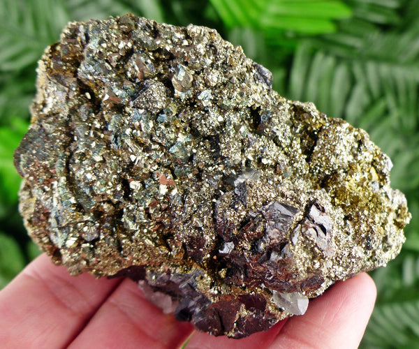 Amazing Iridescent Chalcopyrite with Pyrite, Raw Crystal, Natural Mineral, Healing Crystal, Spirituality Crystal, Mineral Specimen B2360