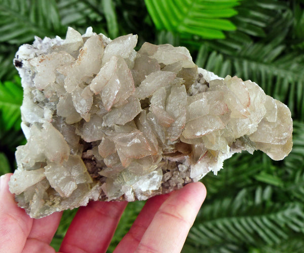 Amazing Milky Quartz with Calcite, Chlorite, and Hematite, Raw Crystal, Natural Mineral, Healing Crystal, Mineral Specimen B2381