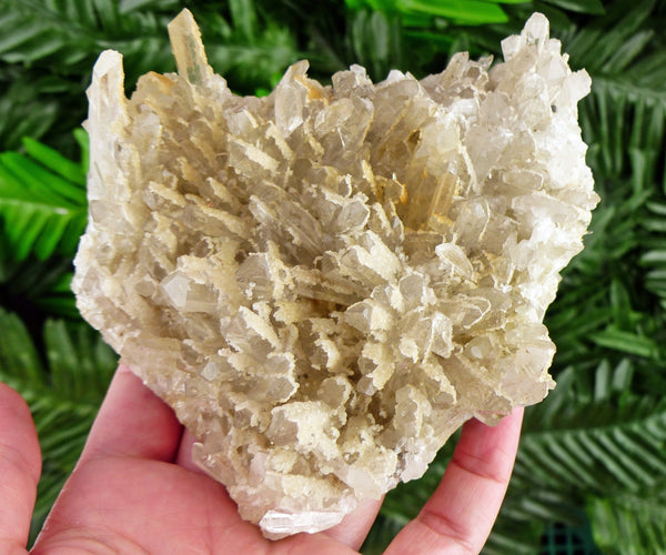 Amazing Clear Quartz with Calcite, Raw Crystal, Natural Mineral, Healing Crystal, Spirituality Crystal, Mineral Specimen B2386