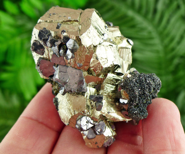 Amazing Pyrite with Galena and Sphalerite, Raw Crystal, Natural Mineral, Healing Crystal, Spirituality Crystal, Mineral Specimen B2412