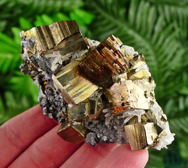 Amazing Quartz with Pyrite and Sphalerite , Raw Crystal, Natural Mineral, Healing Crystal, Spirituality Crystal, Mineral Specimen B2596