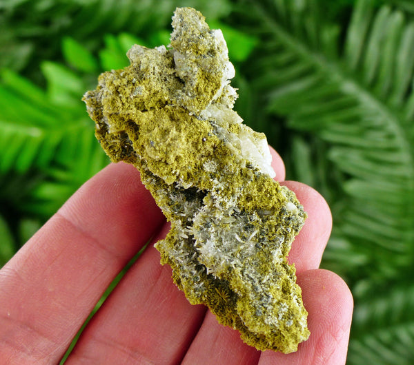 Amazing Calcite with Epidote , Raw Crystal, Natural Mineral, Healing Crystal, Spirituality Crystal, Mineral Specimen B2623