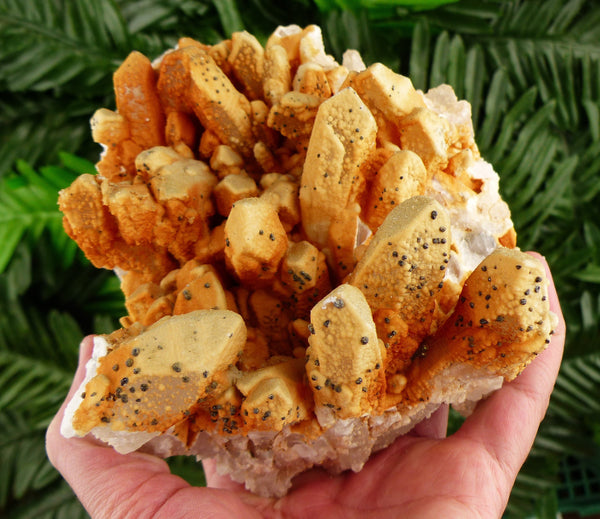 Rare Milky Quartz with Calcite cover with Iron Oxide and Sphalerite, Raw Crystal, Natural Mineral, Healing Crystal, Mineral Specimen B2665