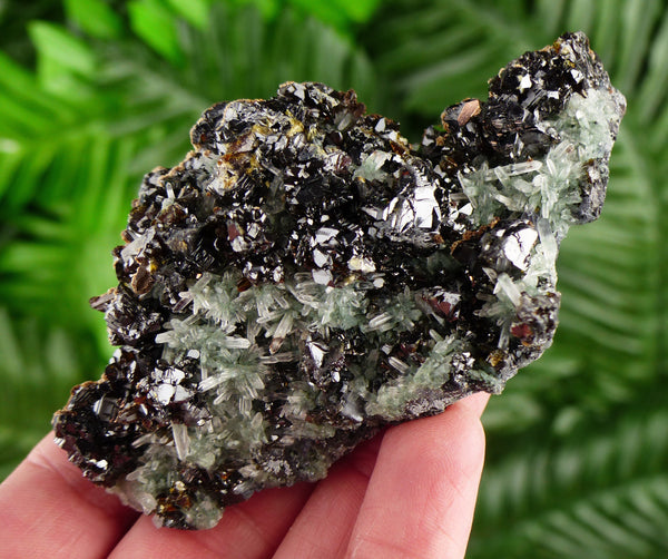 Amazing Quartz with Chlorite and Sphalerite, Raw Crystal, Natural Mineral, Healing Crystal, Mineral Specimen B2576