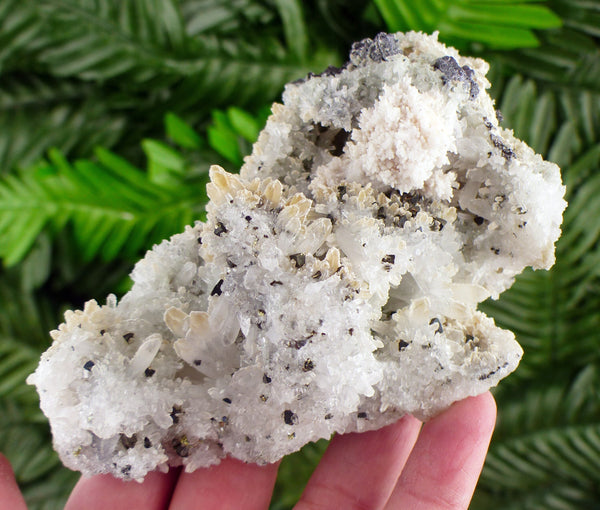 Rare Quartz with Chalcopyrite and Calcite, Raw Crystal, Natural Mineral, Healing Crystal, Spirituality, Mineral Specimen B2589