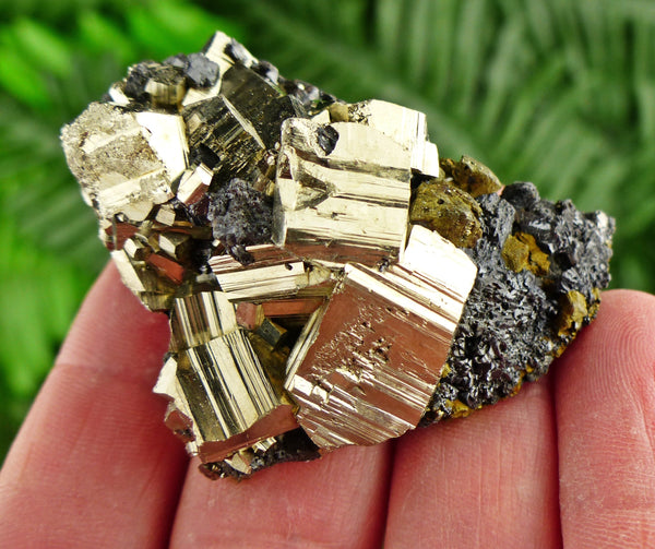 Amazing Pyrite with Sphalerite and Chalcopyrite, Raw Crystal, Natural Mineral, Healing Crystal, Spirituality Crystal, Mineral Specimen B2696