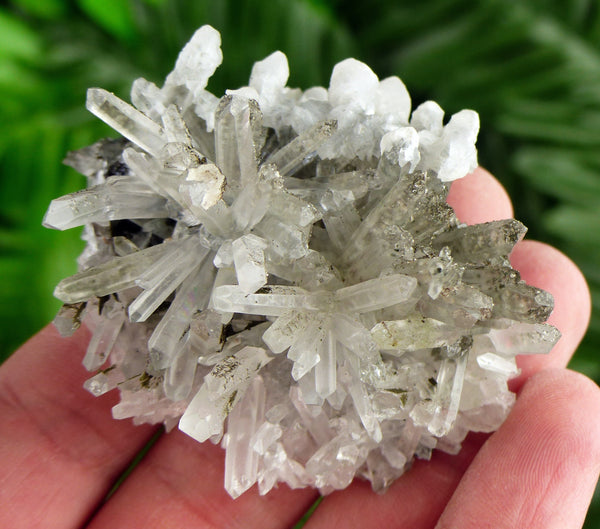 Amazing and Rare Milky Quartz with Chlorite, Raw Crystal, Natural Mineral, Healing Crystal, Spirituality Crystal B2778