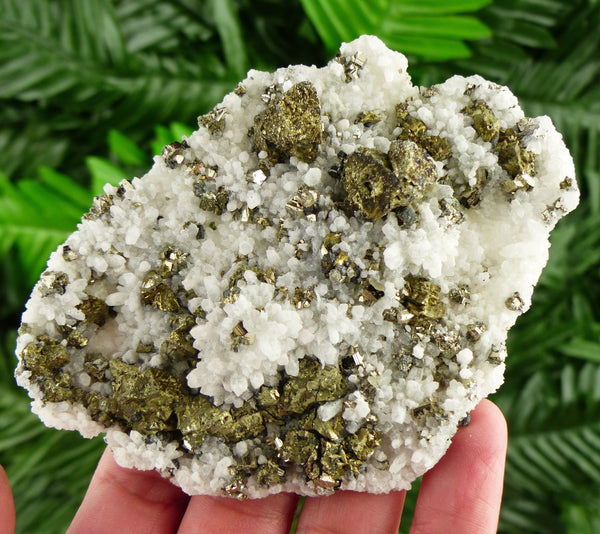 Rare Milky Quartz with Chalcopyrite, Natural Crystal, Raw Mineral, Crystal Cluster, Chalcopyrite B2672