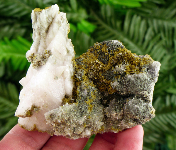 Amazing Calcite with Epidote , Raw Crystal, Natural Mineral, Healing Crystal, Spirituality Crystal, Mineral Specimen B2835