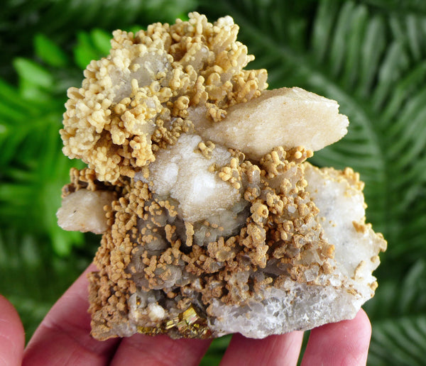 Amazing Quartz with Two Generation Calcite Crystals, Raw Crystal, Natural Mineral, Healing Crystal, Crystal B2865