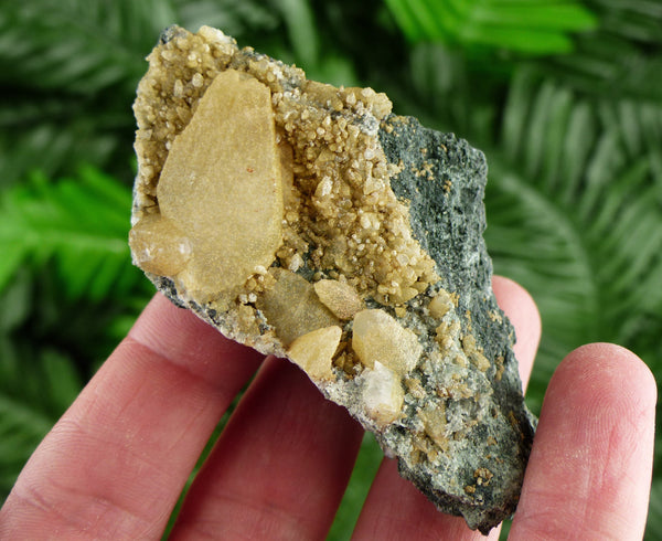 Rare Calcite with Chlorite, Raw Crystal, Natural Mineral, Spirituality Crystal, Mineral Specimen B2859