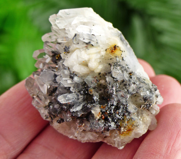 Amazing Clear Quartz with , Sphalerite and Pyrite, Raw Crystal, Natural Mineral, Healing Crystal, Crystal B2883