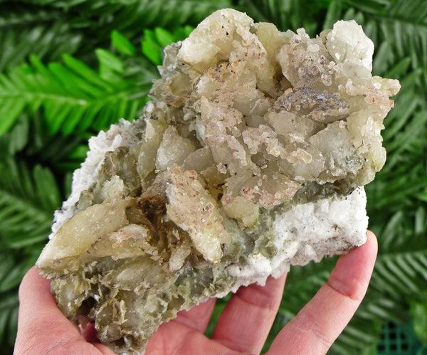 Amazing Calcite Crystallization with Chlorite, Raw Crystal, Natural Mineral, Spirituality Crystal, Mineral Specimen B2884