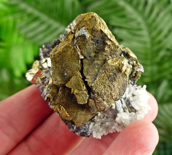 Amazing Pyrite with Quartz, Chalcopyrite and Sphalerite, Raw Crystal, Natural Mineral, Healing Crystal, Spirituality Crystal B2693