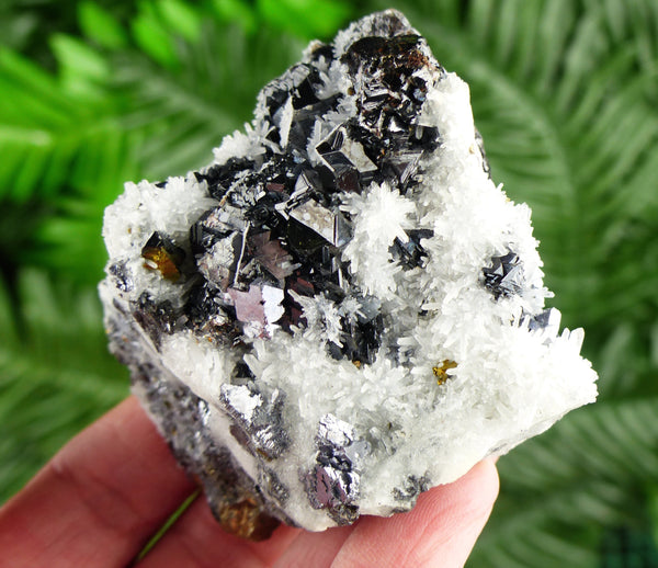 Amazing Quartz with Chalcopyrite and Sphalerite, Raw Crystal, Natural Mineral, Healing Crystal, Spirituality Crystal, Mineral Specimen B3004