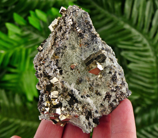 Amazing Pyrite with Sphalerite and Quartz, Raw Crystal, Natural Mineral, Healing Crystal, Spirituality Crystal, Mineral Specimen B2714