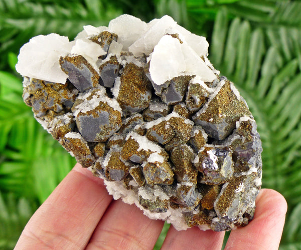 Amazing Galena with Iridescent Pyrite and Calcite Crystal, Mineral, Natural Crystals, Quartz Crystal, Pyrite Crystal B2724