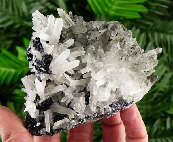 Amazing and Rare Milky Quartz with Chlorite and Galena, Raw Crystal, Natural Mineral, Healing Crystal, Spirituality Crystal B2729