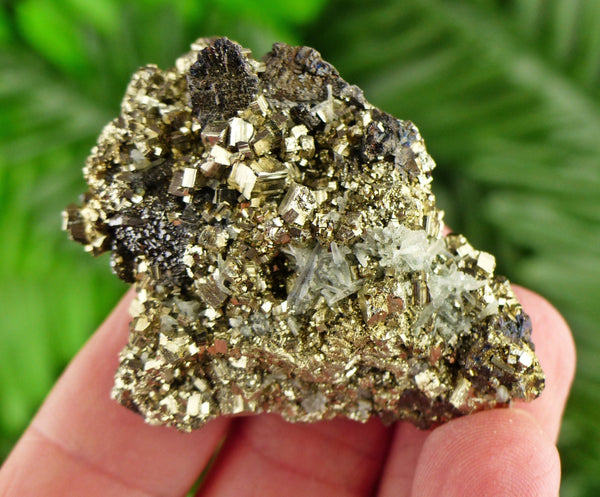 Quartz with Pyrite and Sphalerite, Shiny Crystal, Natural Mineral, Raw Crystals, Pyrite Crystals, Quartz Crystals, Raw Crystal Ore