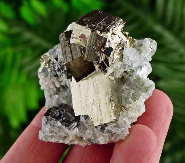 Amazing Quartz with Pyrite, Raw Crystal, Natural Mineral, Healing Crystal, Spirituality Crystal, Mineral Specimen B2754