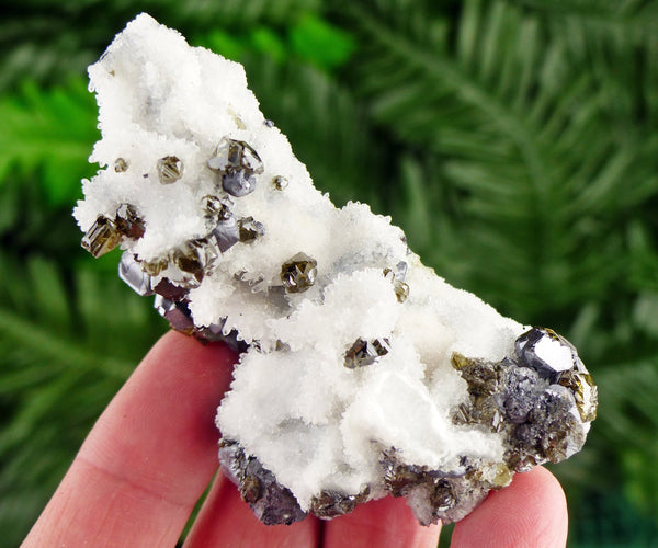 Amazing Quartz with Green Gem Sphalerite and Galena, Raw Crystal, Natural Mineral, Healing Crystal, Mineral Specimen B2922