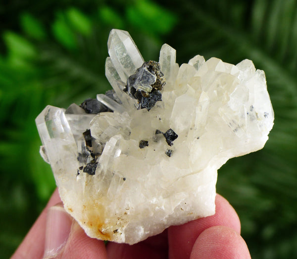 Amazing Clear Quartz with Galena and Pyrite, Sphalerite and Pyrite, Raw Crystal, Natural Mineral, Healing Crystal, Crystal B2788