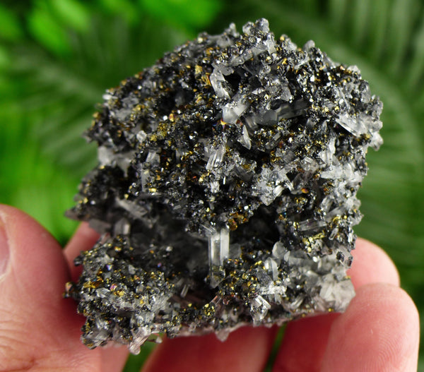 Amazing Sphalerite with Pyrite and Clear Quartz, Mineral, Natural Crystals, Quartz Crystal, Pyrite Crystal B2789