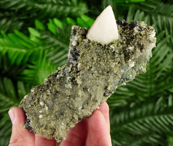 Amazing Calcite with Quartz and  Epidote , Raw Crystal, Natural Mineral, Healing Crystal, Spirituality Crystal, Mineral Specimen B2798