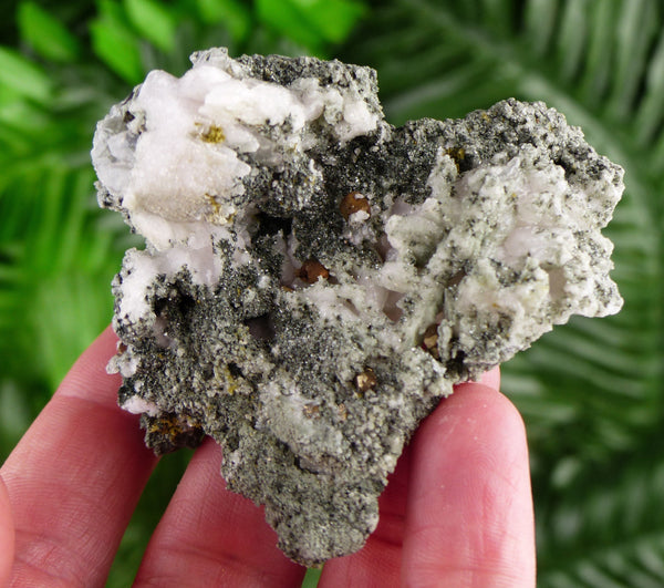 Amazing Calcite with Epidote , Raw Crystal, Natural Mineral, Healing Crystal, Spirituality Crystal, Mineral Specimen B2866