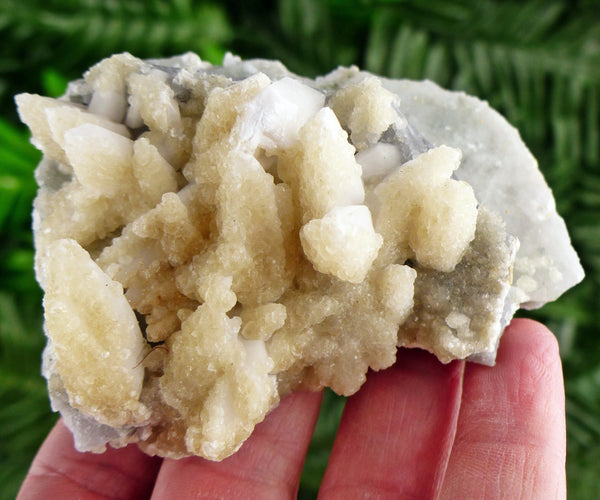 Amazing Two Generation Calcite Crystals on Chalcedony, Raw Crystal, Natural Mineral, Healing Crystal, Mineral Specimen B3008