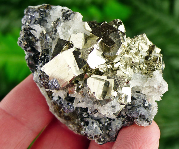 Amazing Quartz with Pyrite and Sphalerite, Raw Crystal, Natural Mineral, Healing Crystal, Spirituality Crystal, Mineral Specimen B3333