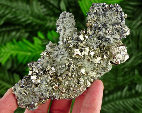 Amazing Quartz with Pyrite, Raw Crystal, Natural Mineral, Healing Crystal, Spirituality Crystal, Mineral Specimen B3312