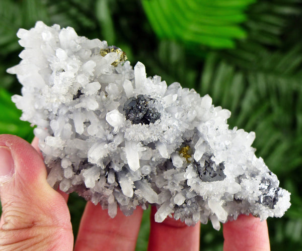 Amazing Quartz with Chalcopyrite and Sphalerite, Raw Crystal, Natural Mineral, Healing Crystal, Spirituality Crystal, Mineral Specimen B3230