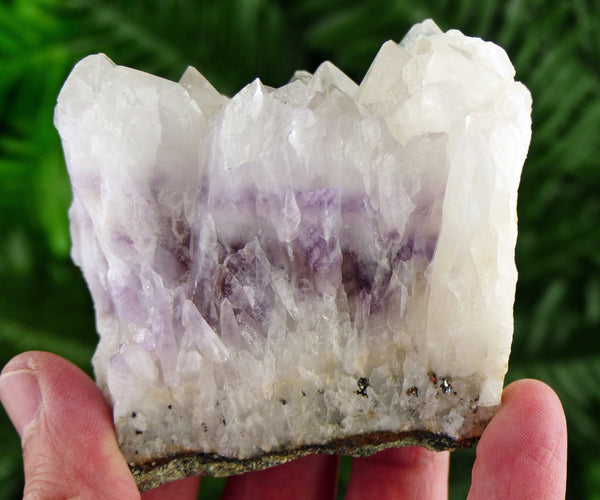 Milky Quartz with Amethyst, Raw Crystal, Natural Mineral, Healing Crystal, Spirituality Crystal, Mineral Specimen B3058