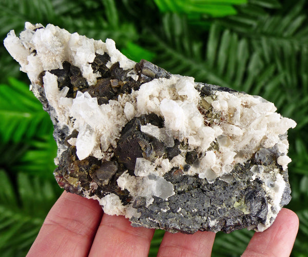 Amazing Milky Quartz with Baryte and Sphalerite, Raw Crystal, Natural Mineral, Healing Crystal, Spirituality Crystal, Mineral Specimen B2906