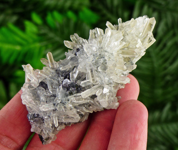 Clear Quartz with Sphalerite, Raw Crystal, Natural Mineral, Healing Crystal, Spirituality Crystal, Mineral Specimen B3297