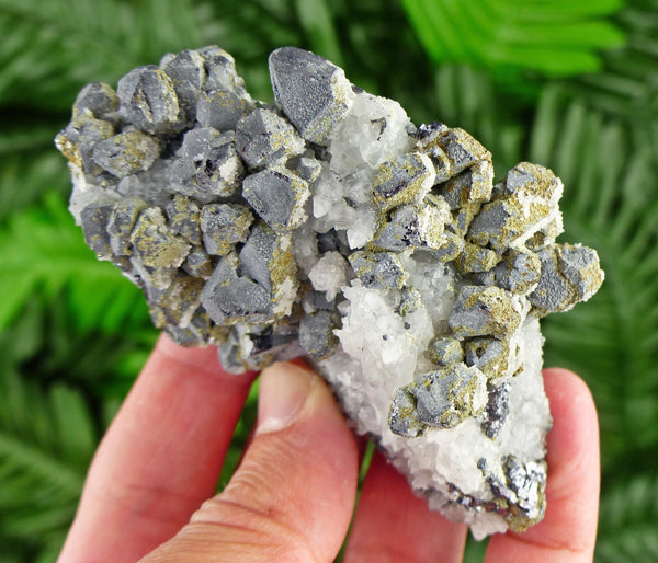 Amazing Galena with Pyrite and Calcite Crystal, Mineral, Natural Crystals, Quartz Crystal, Pyrite Crystal B3315