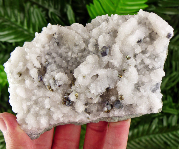 Amazing Milky Quartz with Galena and Chalcopyrite, Raw Crystal, Natural Mineral, Healing Crystal, Spirituality, Mineral Specimen B3108