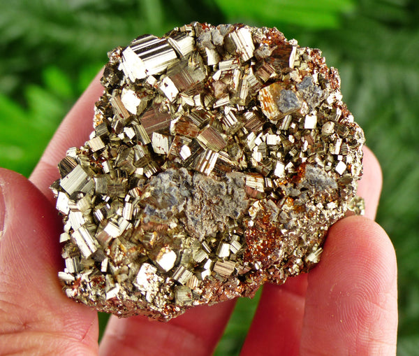 Amazing Pyrite with Iron Oxide, Raw Crystal, Natural Mineral, Healing Crystal, Spirituality Crystal, Mineral Specimen B3217