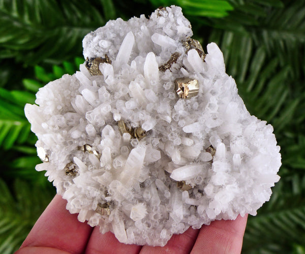 Amazing Milky Quartz with Pyrite, Raw Crystal, Natural Mineral, Healing Crystal, Mineral Specimen B3355