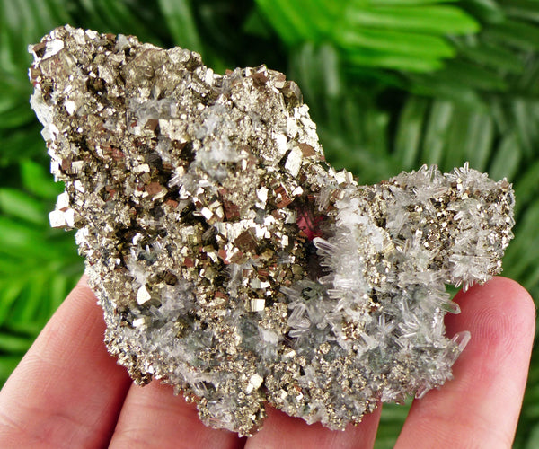 Amazing Quartz with Pyrite, Raw Crystal, Natural Mineral, Healing Crystal, Mineral Specimen B3473