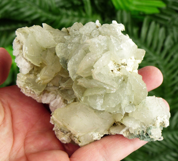 Calcite with Chlorite, Raw Crystal, Natural Mineral, Healing Crystal, Spirituality Crystal, Mineral Specimen B3296