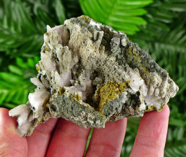 Amazing Epidote with Calcite, Raw Crystal, Natural Mineral, Healing Crystal, Spirituality Crystal, Mineral Specimen B3242