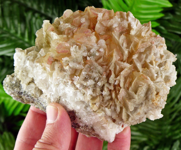 Amazing Calcite with Chlorite and Hematite, Raw Crystal, Natural Mineral, Healing Crystal, Spirituality Crystal, Mineral Specimen B3101