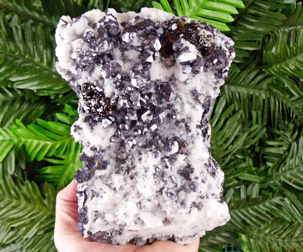 Museum Big Quartz with Galena and Gem Sphalerite, Raw Crystal, Natural Mineral, Healing Crystal, Mineral Specimen B5315