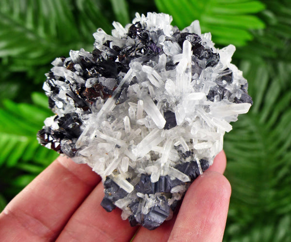 Amazing Quartz with Sphalerite, Raw Crystal, Natural Mineral, Healing Crystal, Mineral Specimen B3614